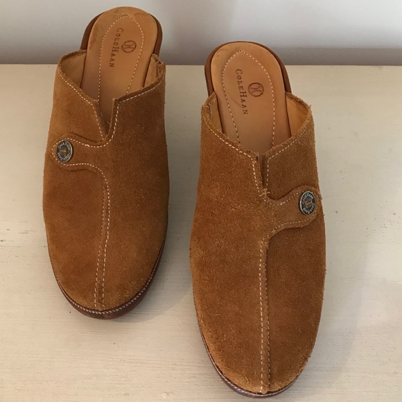 COLE HAAN COGNAC SUEDE MULES - Picture 8 of 8